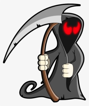 Halloween Skeleton Clipart - Cartoon Grim Reaper Transparent