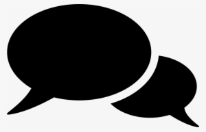 Speech Bubbles Conversation Black - Speech Bubble Silhouette Png
