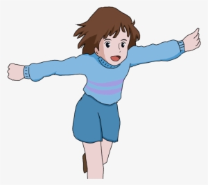 Frisk From Undertale, In Ghibli Style - Undertale Frisk Gif Png