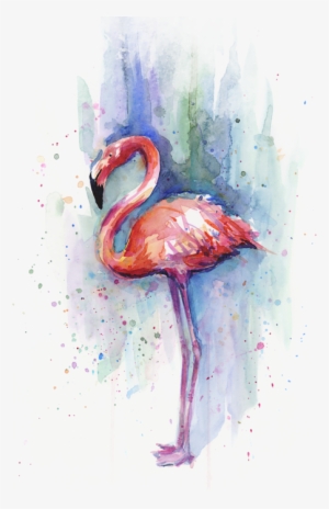 Click And Drag To Re-position The Image, If Desired - Pink Flamingo Watercolor