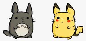 Graphic Freeuse Totoro Meet Pikachu D Movie Related - Totoro And Pikachu