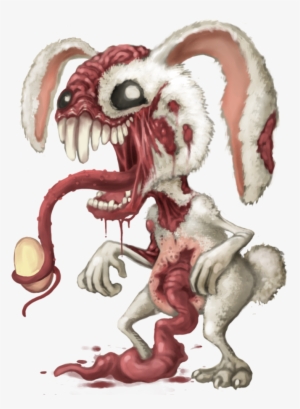 Zombie Rabbit By *polawat - Creepy Easter Bunny Cartoon