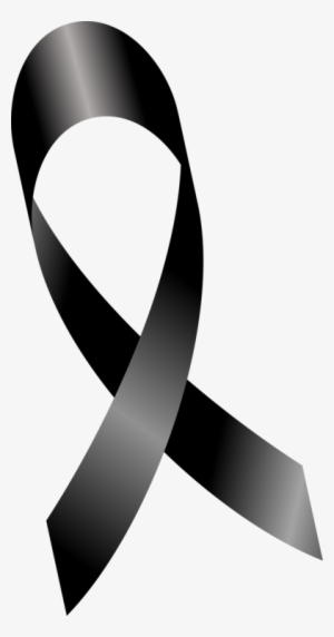 Mourning Awareness Ribbon Encapsulated Postscript Black - Black Cancer Ribbon Png