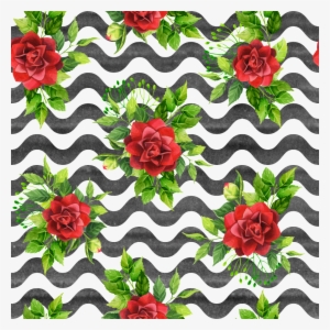 Floral Background On Water Ripple Wall - Waterproof Cover For Handbag