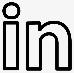 Linkedin Social Outline Logotype Comments - Transparent Background Linkedin Logo White