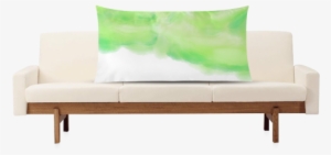 Bright Green Watercolor Abstract Art Rectangle Pillow - Studio Couch