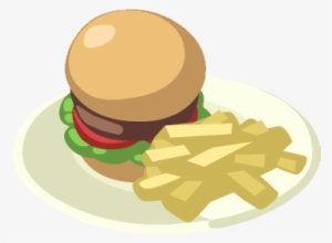 Burger And Fries - Cartoon Burger And Fries Png