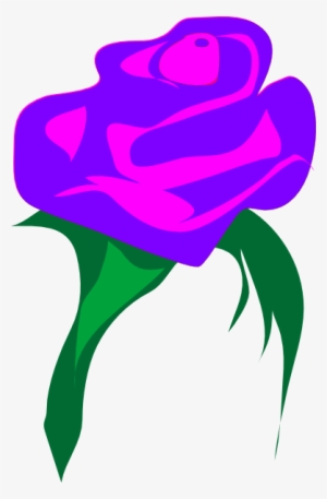 Purple Rose Clipart Vector - Clip Art