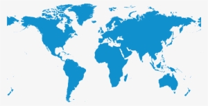 Transparent Png, - Blue World Map Png