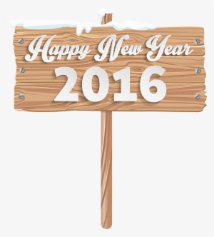 Happy New Year Wooden Sign Png Clipart Image - Christmas Wooden Sign Png