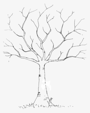 Blank Background Tree For Diy Fingerprint Trees Would - Fingerprint Tree Template Wedding