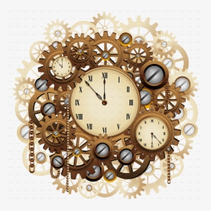 Style Clocks And Gears-png 5000 - Steampunk Gears Clock