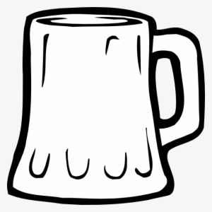 Beer Mug Silhouette Png Transparent Library - Empty Beer Mug Clip Art