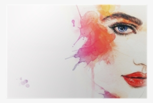 Beautiful Woman Face - Woman Face Watercolor