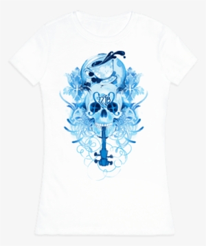 221b Watercolor Sherlock Skull Womens T-shirt - Sherlock Tattoos Bbc
