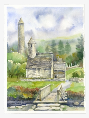 Glendalough Church\ - Glendalough Painting
