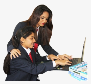 Indian School Students Png Download - Computer With Student Png