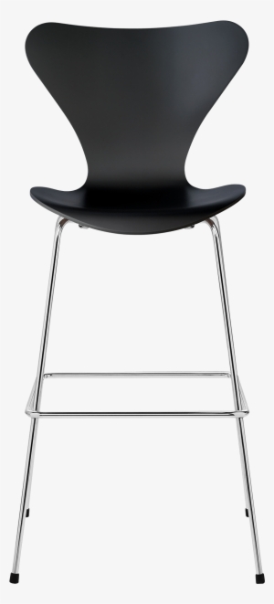 Series 7 Chair Arne Jacobsen Lacquered Black Bar Stool - Fritz Hansen Series 7 Stool