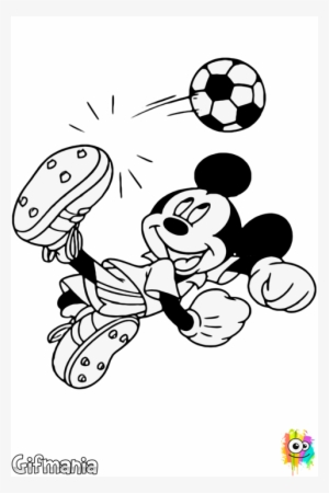 Mickey Futbolista - Mickey Mouse Jugando Futbol Para Colorear