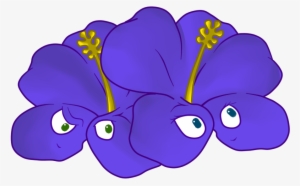 Violet Hibiscus - Cartoon