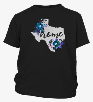 Texas Home Chalkboard Watercolor Flowers State T-shirt - Papa, Grandpa, Grandfather Shirt - Father's Day 2017