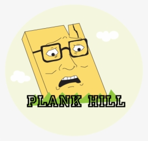 Hank Hill//plank - Philadelphia Square Sticker 3" X 3"