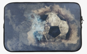 Abstract Blue Grunge Soccer Macbook Pro 17'' - Abstract Blue Grunge Soccer Throw Blanket