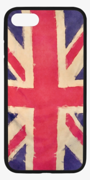 British Union Jack Flag Grunge Style Rubber Case For - Mobile Phone