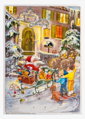 Explore Santa Sleigh, Christmas Advent Calendars And - Santa Sleigh Christmas Advent Calendar With Envelope