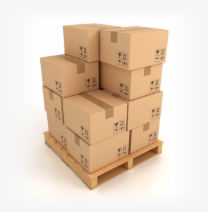 A Pallet With Boxes Representing Distribution In Sage - Boxes On Pallet Png