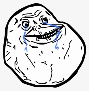 Crying Meme Png 3 - Troll Face Forever Alone