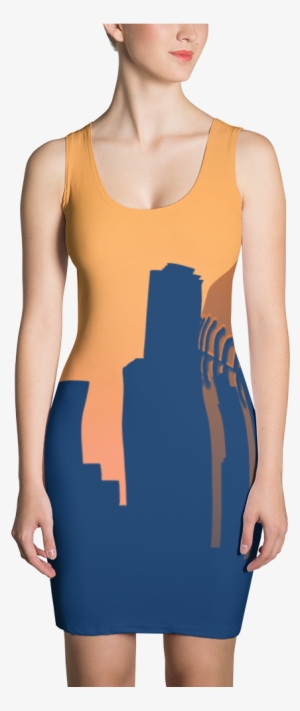 Houston Baseball Sunrise Skyline Sublimation Dress