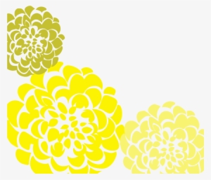 Chrysanthemum Wedding Invitation Yellow And Gray Printable