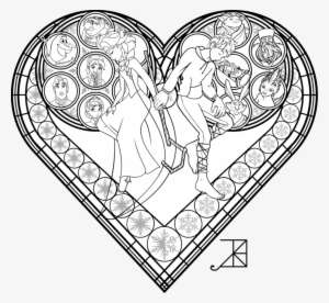 Zelda Stained Glass Coloring Pages With Windows From - Elsa And Jack Frost Coloring Pages