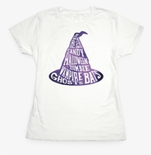 Halloween Witch's Hat Womens T-shirt - Halloween Witch T Shirt