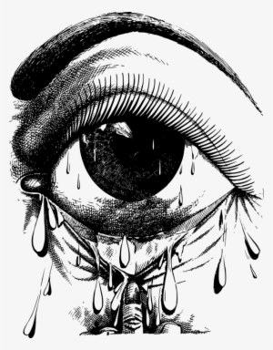 Human Eye Crying Tears Drawing - Crying Eyes Clipart