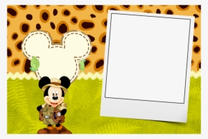 Moldura Safari Png Clipart Convite Picture Frames Safari - Mickey Safari