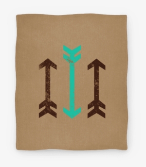 Triple Arrows Blanket - Suede
