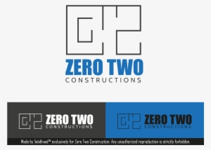 Construction Logo Design For Zero Two Constructions - Zero Day (2003)