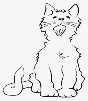 Cat, Outline, Pet, Animal, Mammal, Fur, Whiskers, Tired - Cat Meowing Clip Art