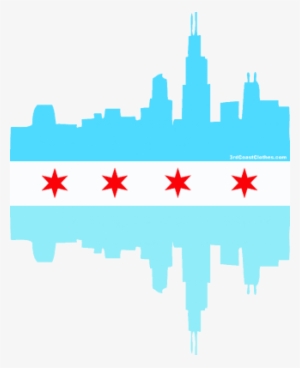 Chicago Flag - Chicago Skyline With Flag