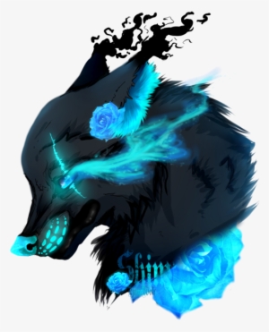 Shimya Blue Rose By Yuzuna Wolf-d89luab - Wolf Drawing Blue