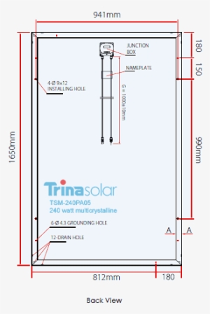 Tsm-240pa05 - Trina Solar Panel Size
