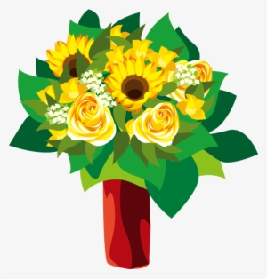 Common Euclidean Yellow Transprent - Sunflower Bouquet Clipart Png
