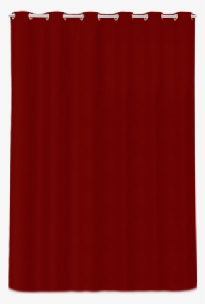 Merete Plain Red One Piece Ring Curtains - Stationery