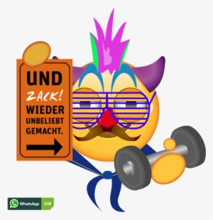 Lustiges Emoji Mit Clown-makeup Und Wangen - Whatsapp
