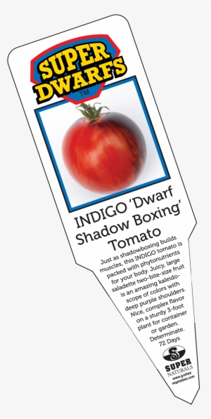 Indigo Dwarf Shadowboxing Tomato Label