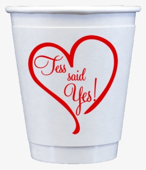 12 Oz Coffee Cup With Cardboard Wrap - Cup Print Design