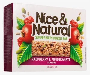 Raspberry & Pomegranate Product Image - Nice And Natural Protein Nut Bar