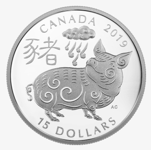 Pure Silver Coin - 2019 Year Of The Gold Pig